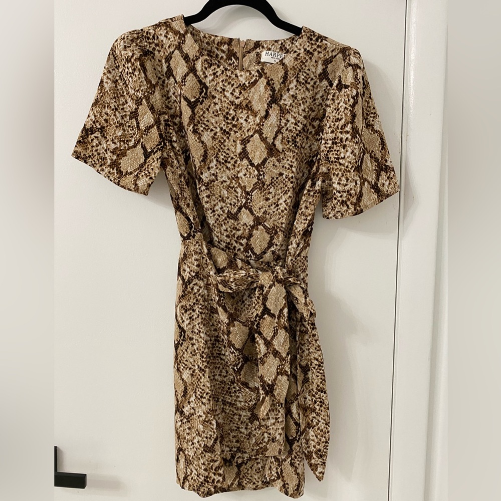 Harper snake pattern wrap dress